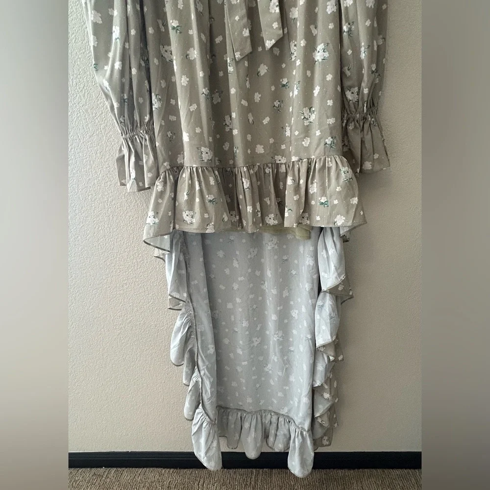 WeWoreWhat Sage High-Low Ruffle Dress - Picture 4 of 8